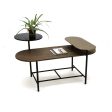 Centre Table DKD Home Decor 116 x 76 x 64 cm Metal Aluminium MDF Wood Hot on Sale