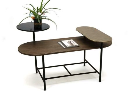 Centre Table DKD Home Decor 116 x 76 x 64 cm Metal Aluminium MDF Wood Hot on Sale