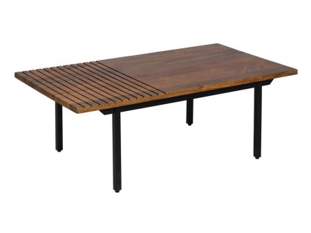 Centre Table ABNER Iron Mango wood 110 x 60 x 40 cm Online now