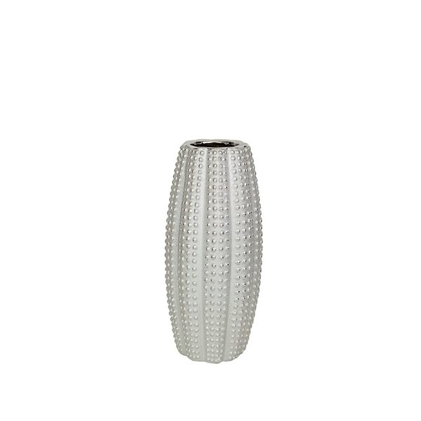 Vase Romimex Silver Porcelain 13 x 30 x 13 cm Supply