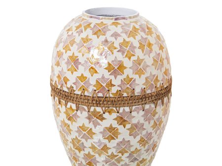 Vase Alexandra House Living Mother of pearl 24 x 24 x 32 cm Hot on Sale