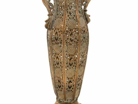 Vase Alexandra House Living Gold Iron 11 x 34 x 11 cm Online Hot Sale