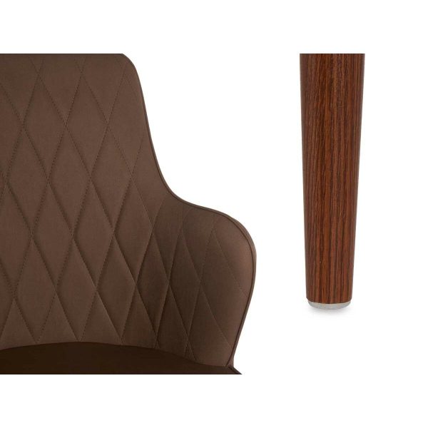 Armchair Rhombus Brown Black Steel 53 x 90 x 43 cm (2 Units) For Sale