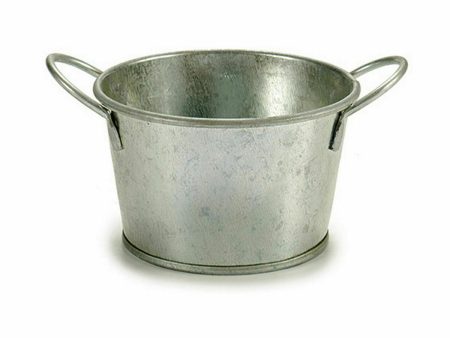 Planter Bucket Silver Zinc 17,8 x 8 x 12,3 cm (72 Units) Sale