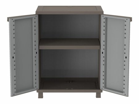 Broom cupboard Terry Jrattan 370 Grey Resin 68 x 37,5 x 91,5 cm 1 Shelves Online