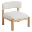 Armchair White Natural Polyurethane Rubber wood 62 x 62 x 71 cm Cheap