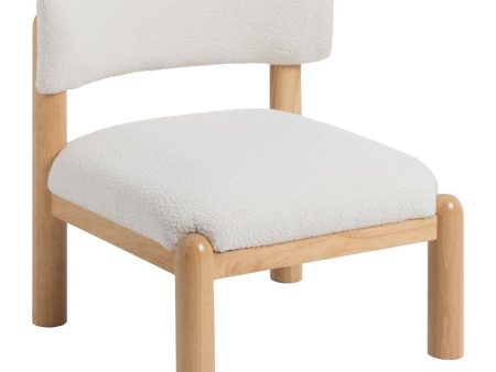 Armchair White Natural Polyurethane Rubber wood 62 x 62 x 71 cm Cheap