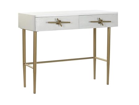 Console DKD Home Decor White Multicolour Golden Metal Iron Mango wood 30 x 40 cm 90 x 45 x 74 cm Supply