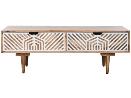 Centre Table Home ESPRIT White Mango wood 115 x 60 x 40 cm Discount