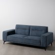 3-Seater Sofa Blue Wood 220 x 87 x 85 cm Online Sale