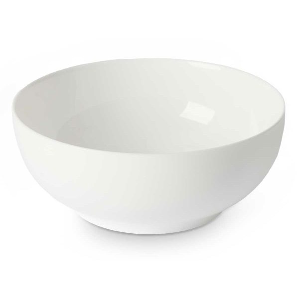 Bowl White Opaline glass 18 x 7 x 18 cm (24 Units) Hot on Sale