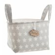 Basket Grey Stars With handles 17 x 13,5 x 20 cm Hot on Sale