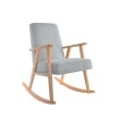 Rocking Chair DKD Home Decor Sky blue Natural Wood Beech MDF Wood 81 x 58 x 90 cm For Discount