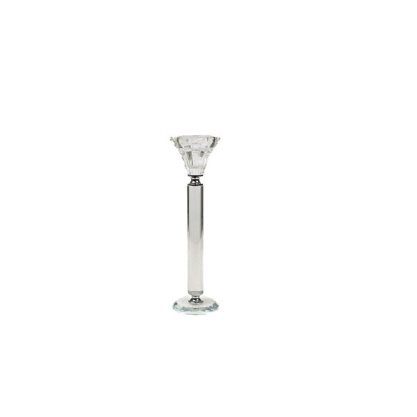 Candleholder Romimex Transparent Glass 6 x 18 x 6 cm For Discount