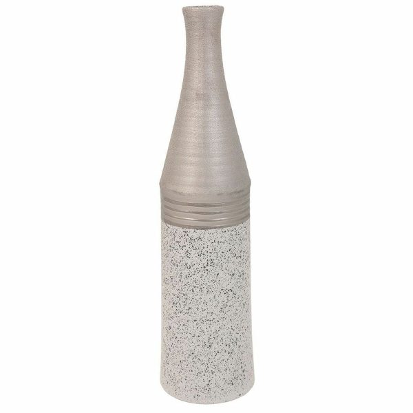 Vase Alexandra House Living Silver Ceramic 13 x 53 x 13 cm Online Sale