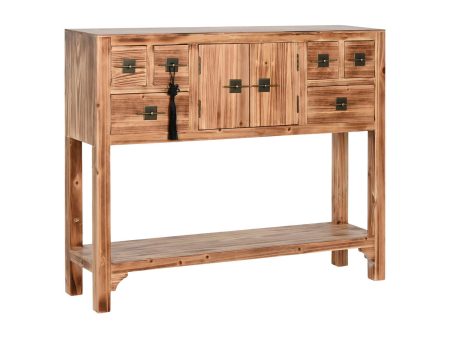 Console Home ESPRIT Black Fir MDF Wood 96 x 24 x 79 cm Hot on Sale