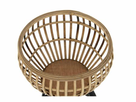 Planter DKD Home Decor Natural Metal Bamboo Bali 41 x 41 x 68 cm Online now