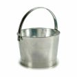 Plant pot Bucket Silver Zinc 25 x 30 x 26,5 cm (12 Units) on Sale