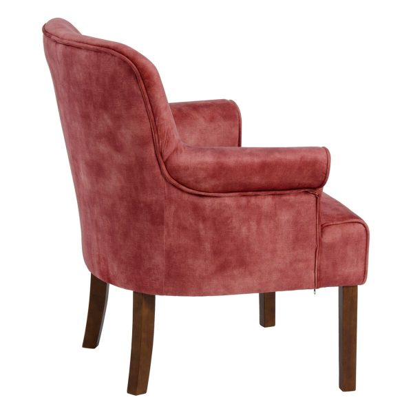 Armchair 77 x 64 x 88 cm Synthetic Fabric Wood Dark Red Online now