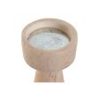 Candle Holder Home ESPRIT Beige Resin Marble 10 x 10 x 25 cm Cheap