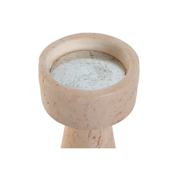 Candle Holder Home ESPRIT Beige Resin Marble 10 x 10 x 25 cm Cheap