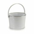 Planter Bucket White Silver Zinc 25 x 29,5 x 27 cm (12 Units) Online Sale