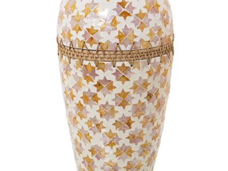 Vase Alexandra House Living Mother of pearl 22 x 22 x 41 cm Hot on Sale