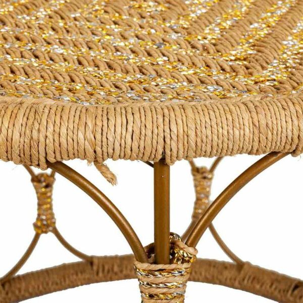 Centre Table Alexandra House Living Brown Rope Iron 60 x 40 x 60 cm Online