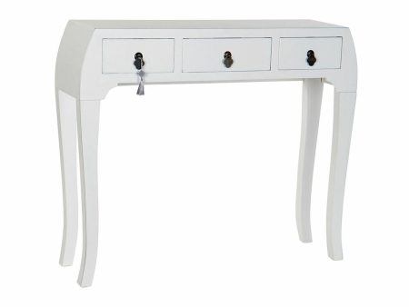 Console DKD Home Decor White Silver Fir MDF Wood (96 x 26 x 80 cm) Online Hot Sale