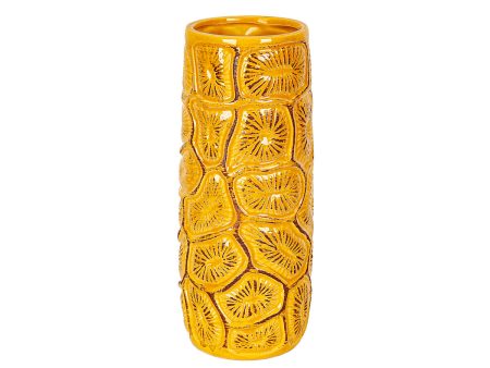 Vase Romimex Yellow Ceramic 12 x 28 x 12 cm Supply