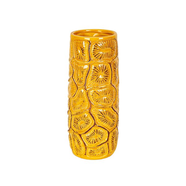 Vase Romimex Yellow Ceramic 12 x 28 x 12 cm Supply