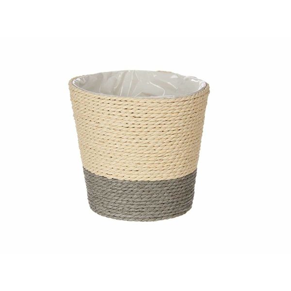 Planter Grey Rope Plastic 14 x 12,5 x 14 cm (24 Units) Online