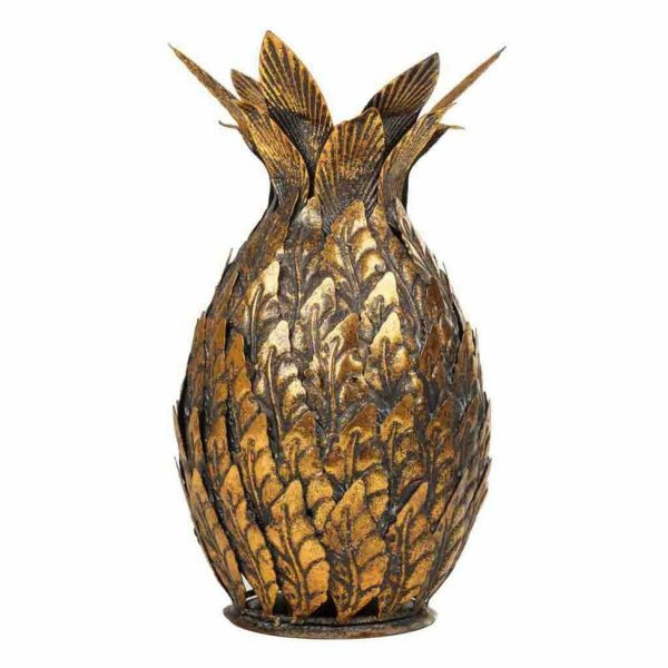 Candle Holder Alexandra House Living Golden Iron 15 x 26 x 15 cm Pineapple Online Sale