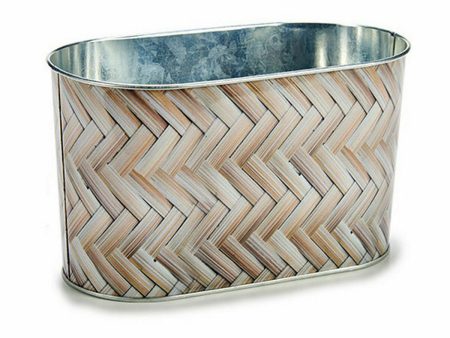 Planter Oval Metal wicker 11,5 x 12 x 22,5 cm (24 Units) Sale