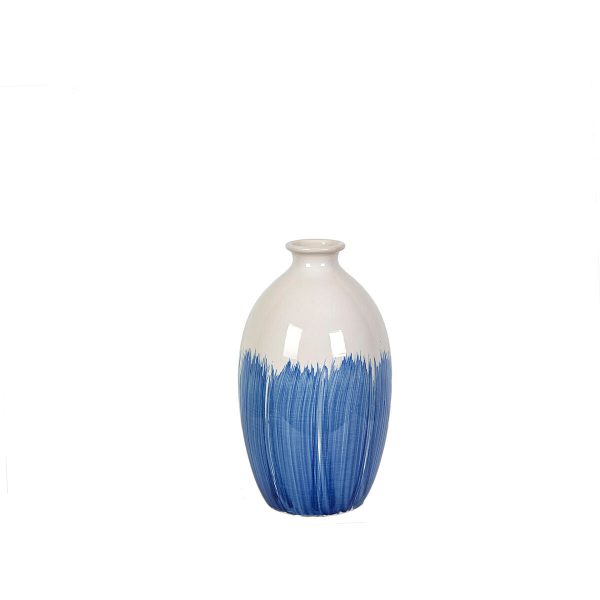 Vase Romimex Blue White Ceramic 18 x 31 x 18 cm For Sale