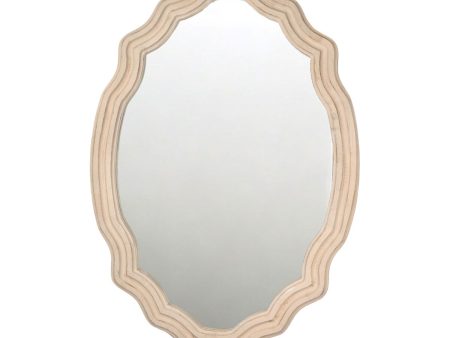 Wall mirror Romimex Beige Wood 61 x 86 x 3 cm Fashion