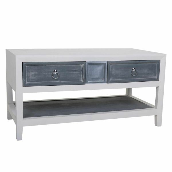 Centre Table Alexandra House Living White Grey Fir wood MDF Wood 51 x 53 x 104 cm For Sale