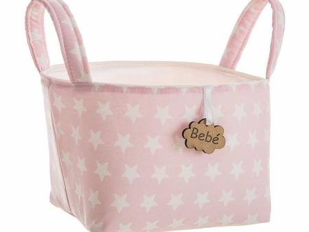 Basket Pink Stars With handles 17 x 13,5 x 20 cm Online