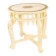 Centre Table Alexandra House Living Ivory Brass Mango wood MDF Wood 45 x 52 x 45 cm Sale