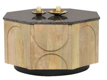 Centre Table DKD Home Decor Marble Mango wood 80 x 80 x 45 cm Online now