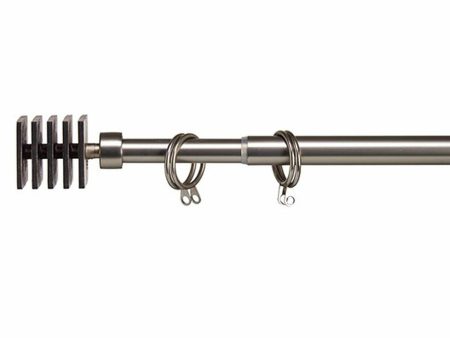 Curtain Bar Extendable Squared Silver Iron 4,5 x 125,5 x 4,5 cm (12 Units) Online now