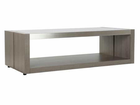 Centre Table DKD Home Decor Crystal Aluminium Oak Tempered Glass (120 x 60 x 37,5 cm) Fashion