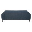 3-Seater Sofa Blue Wood 220 x 87 x 85 cm Online Sale