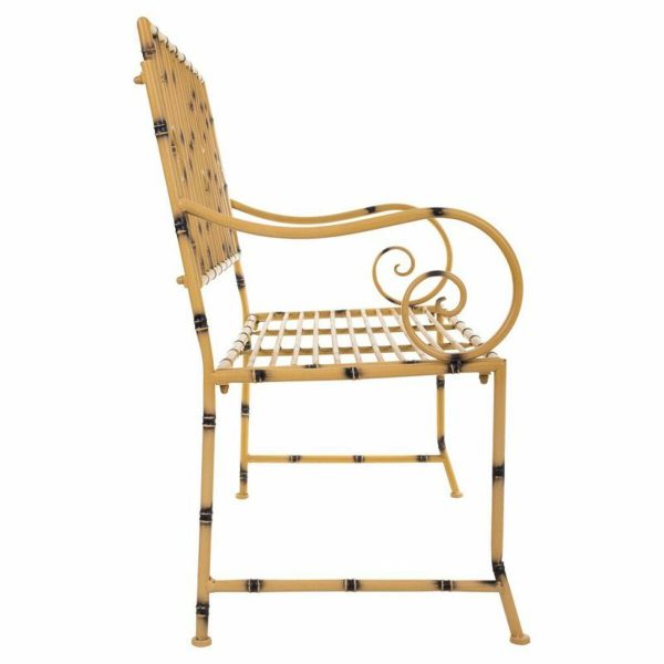 Bench Alexandra House Living Yellow Metal 50 x 92 x 126 cm Online Sale