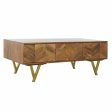 Centre Table DKD Home Decor Metal Mango wood (120 x 60,5 x 46 cm) Online now