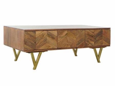 Centre Table DKD Home Decor Metal Mango wood (120 x 60,5 x 46 cm) Online now