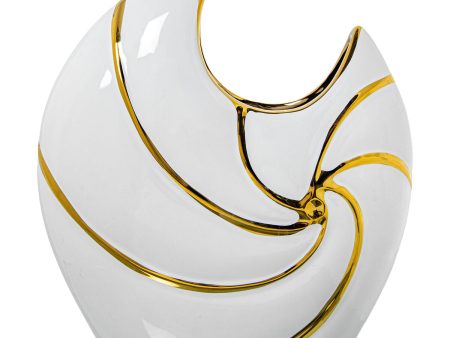 Vase Alexandra House Living White Ceramic 22 x 9 x 25 cm Hot on Sale