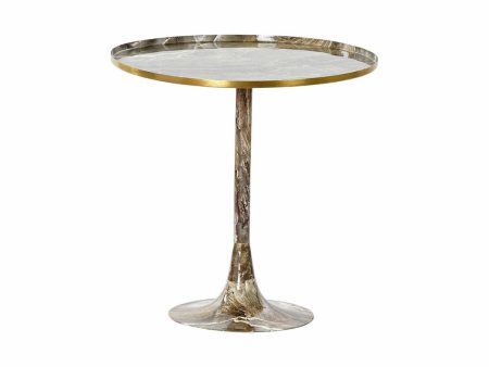 Console DKD Home Decor Brown Golden Aluminium 51 x 51 x 51 cm For Cheap