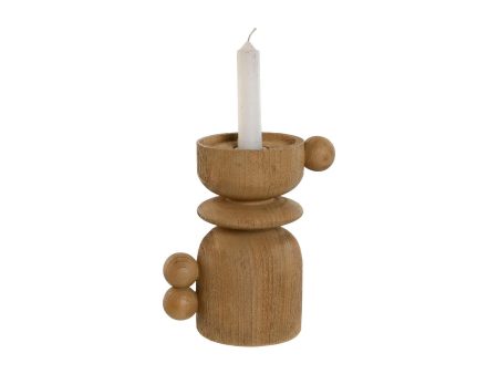 Candle Holder Home ESPRIT Brown Resin Wood 16 x 10 x 18 cm Online