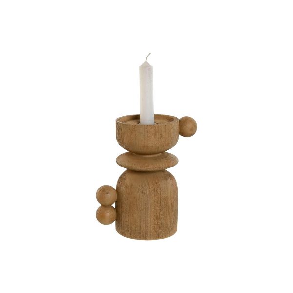 Candle Holder Home ESPRIT Brown Resin Wood 16 x 10 x 18 cm Online